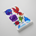 Rush-order DTF gang sheet mockup with different sample artwork